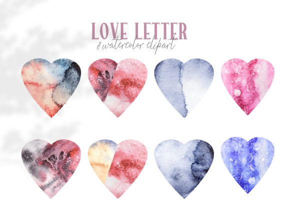 h1Valentines Hearts Watercolor Clipart for Romantic Branding Illustrations/h1