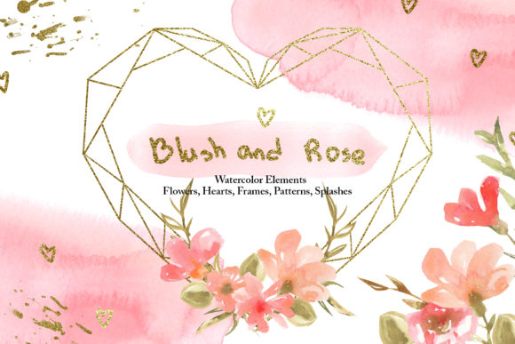 h1Watercolor Blush and Rose Illustrations for Soft, Elegant Design Projects/h1