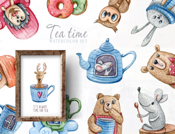 h1Watercolor Cute Forest Animals Clipart for Branding & Marketing Illustrations/h1