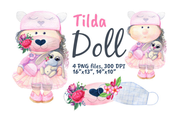 h1Watercolor Handmade Tilda Dolls Illustrations for Digital Sellers/h1