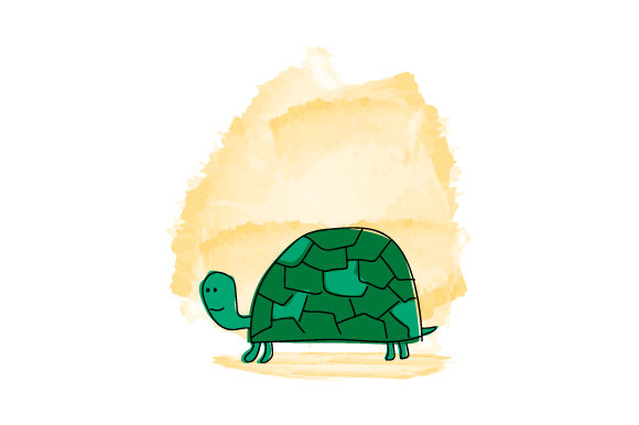 Hand Drawn Watercolor Cartoon Turtle Illustrations for Creative Sellers