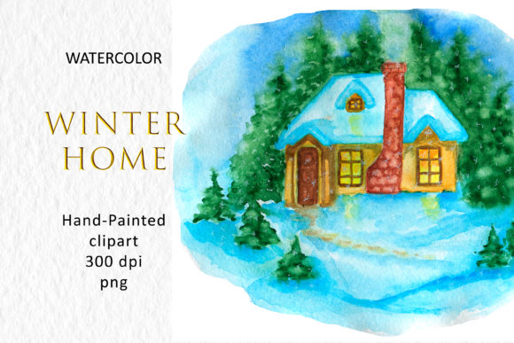 House Winter House Watercolor Illustrations: A Designer’s Review for Real Client Projects