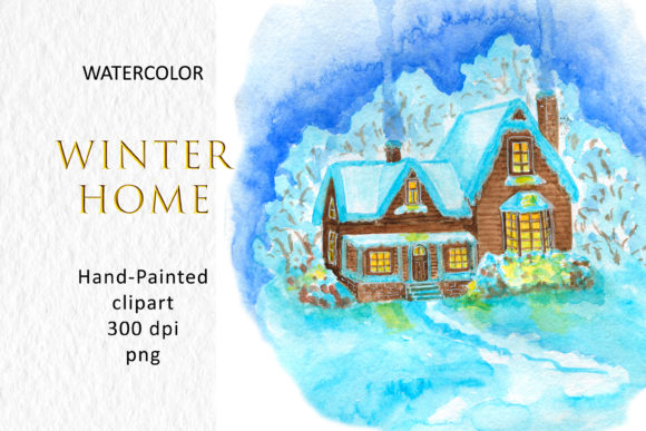 House Winter Watercolor Digital Graphic: A Designer’s Review for Real Client Projects