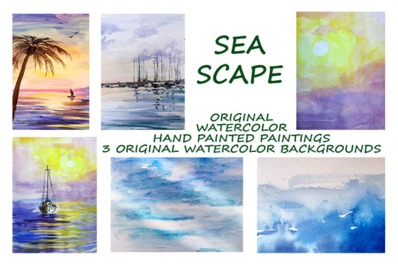 Seascapes: 3 Watercolor Paintings Review for Real Embroidery Projects