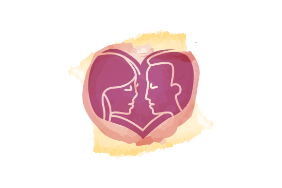 Silhouette Couple in Love Watercolor – A Dreamy Illustration for Crafters
