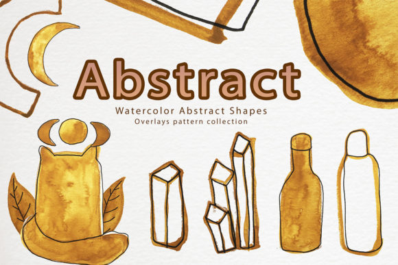 Watercolor Abstract Shapes Overlays No.2 Review