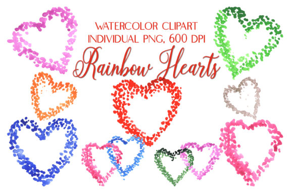 Watercolor Cliparts Rainbow Hearts: A Practical Review for Creative Sellers