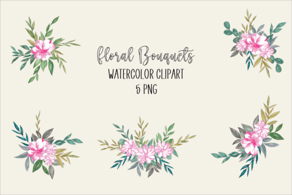 Watercolor Flower Bouquets Clipart PNG Review