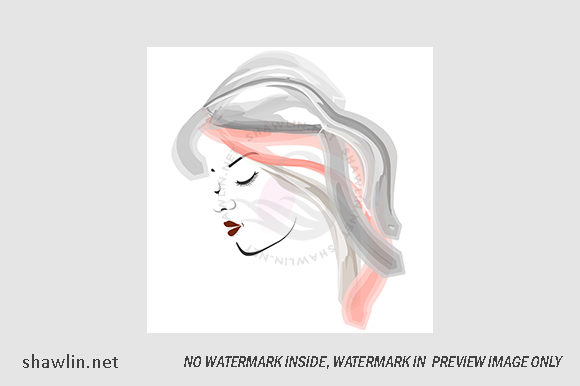 Watercolor Girl Portrait – Side View Illustration for Modern Brand Storytelling