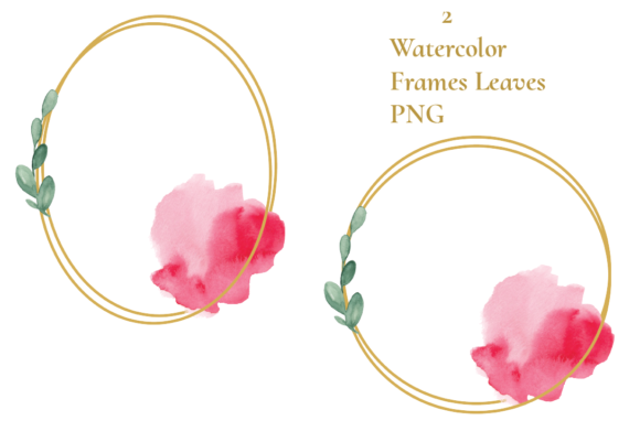 Watercolor Gold Frames Leaves Illustrations Add Organic Luxury to Marketing Visuals