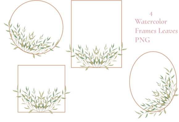 Watercolor Rosegold Frames & Leaves: An Illustrator’s Take on Stylish Blog Graphics