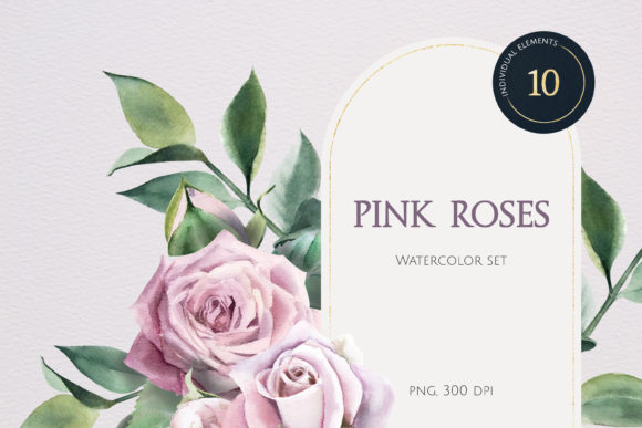 Watercolor Roses Set: A Soft, Artistic Touch for Editorial and Web Design