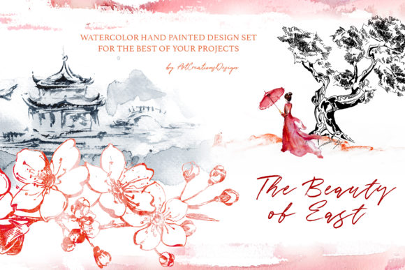 Watercolor the Beauty of East Design Set: A Brand Designer’s Real-World Review for Local Business Branding