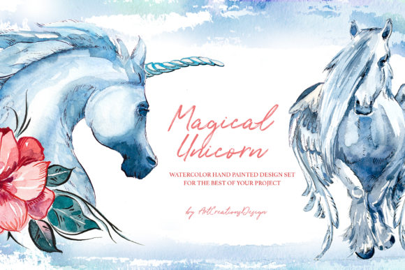 Watercolor Unicorn Illustrations Review