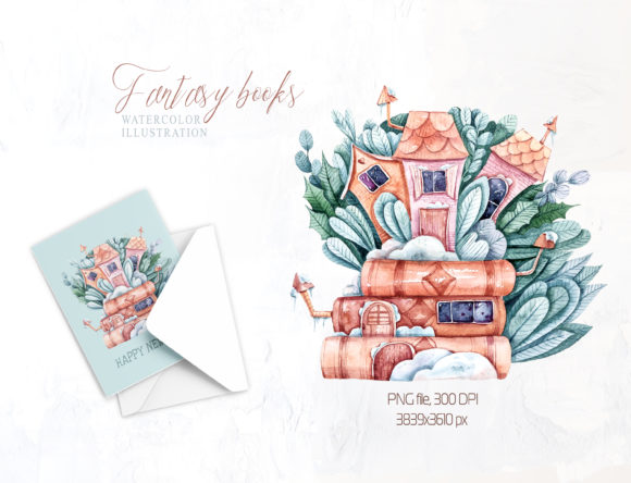 Watercolor Winter Fairy Houses Illustrations: A Visual Designer’s Review for Content Publishers